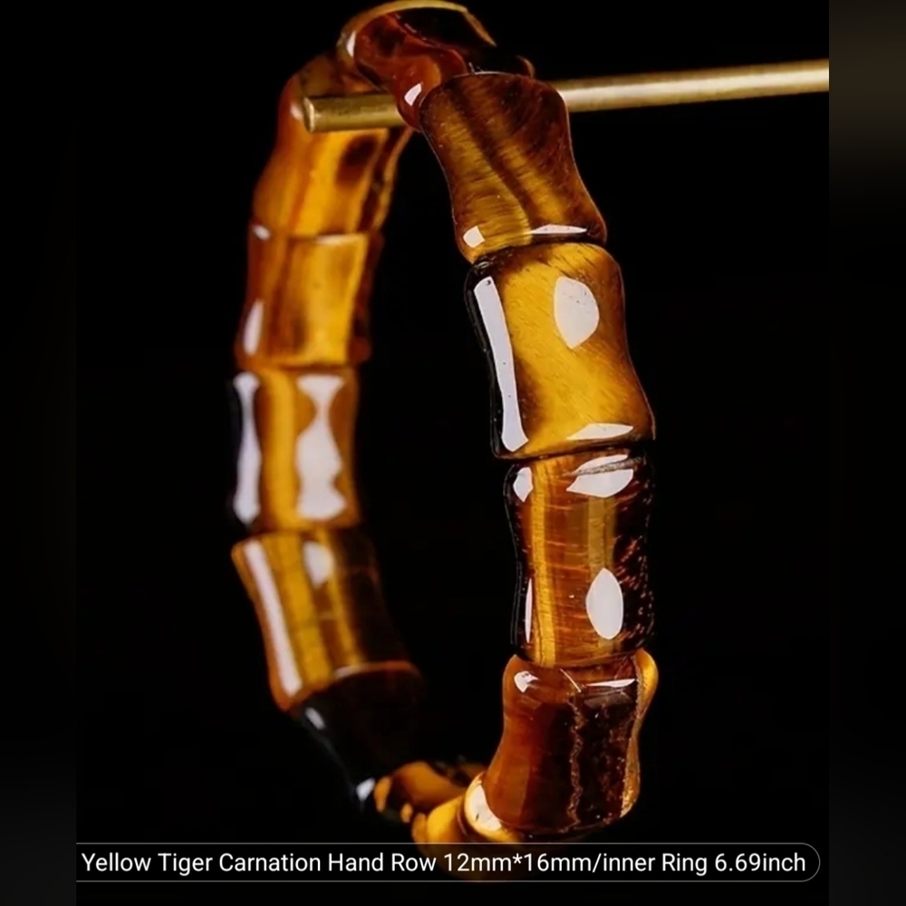 Natural Stone Tiger Eye Beaded Bracelet View 4